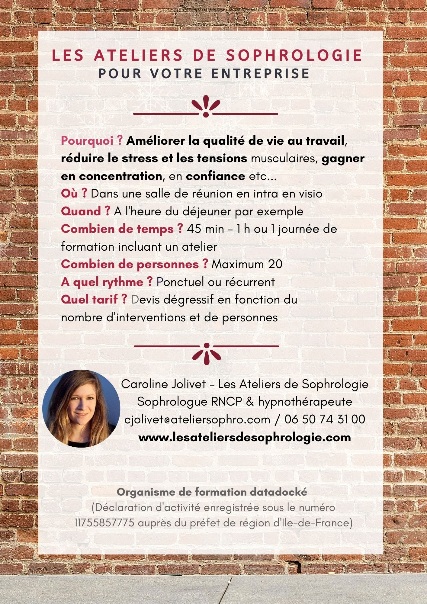 Les Ateliers De Sophrologie En Entreprises • Les Ateliers De Sophrologie